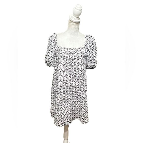 & Other Stories Cotton frill sleeve Embroidered Smock Mini Dress NWT size US 2 - Picture 2 of 8